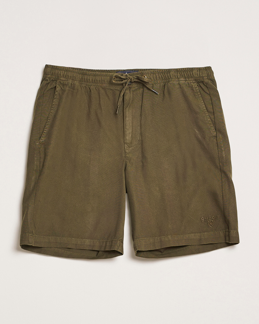 Herre | Shorts | Barbour Lifestyle | Washed Oxford Relaxed Shorts Uniform Green