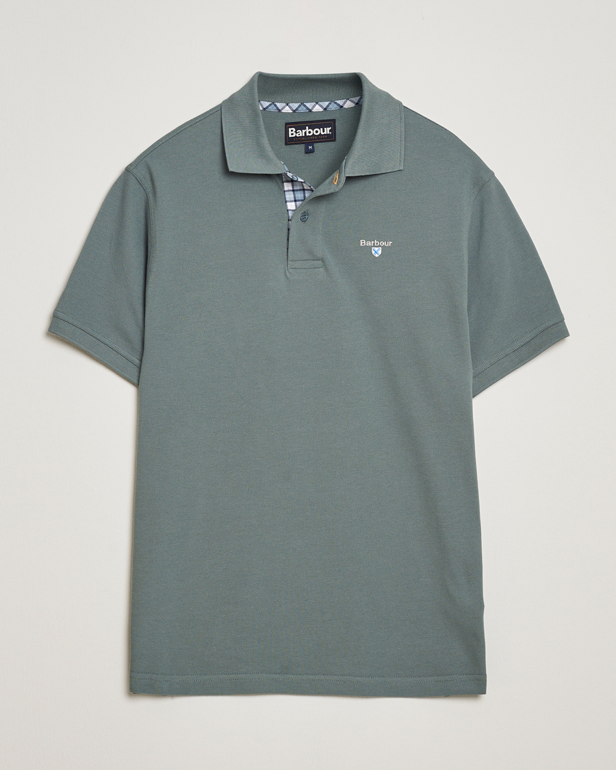 Herre | Pikéer | Barbour Lifestyle | Tartan Pique Polo Vintage Teal