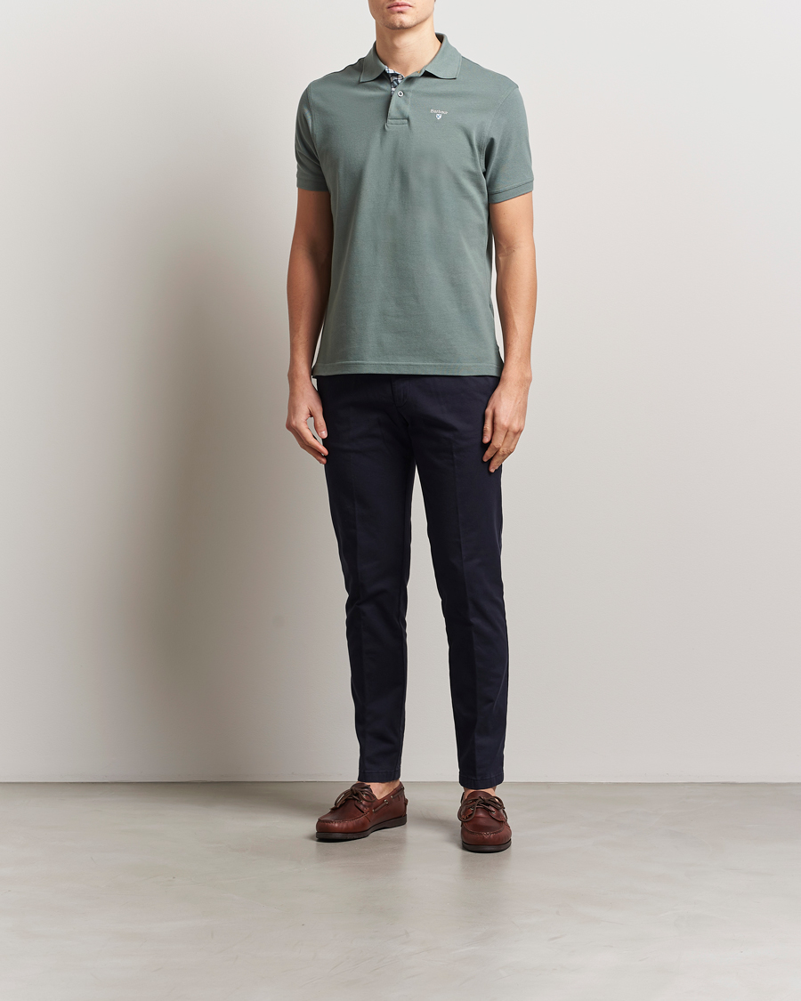 Herre | Pikéer | Barbour Lifestyle | Tartan Pique Polo Vintage Teal