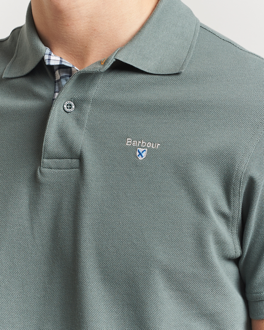 Herre | Pikéer | Barbour Lifestyle | Tartan Pique Polo Vintage Teal