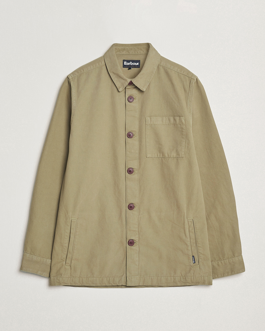 Herre | Skjorter | Barbour Lifestyle | Washed Cotton Overshirt Bleached Olive