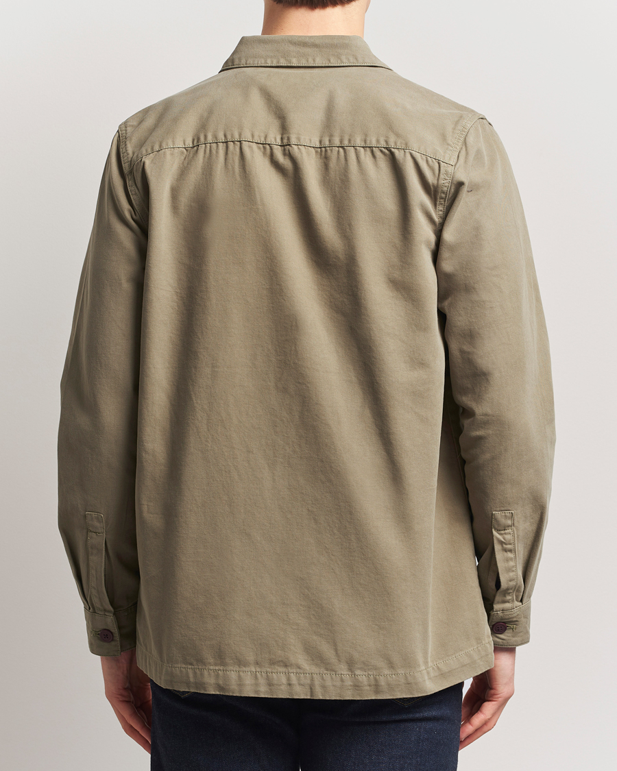 Herre | Skjorter | Barbour Lifestyle | Washed Cotton Overshirt Bleached Olive