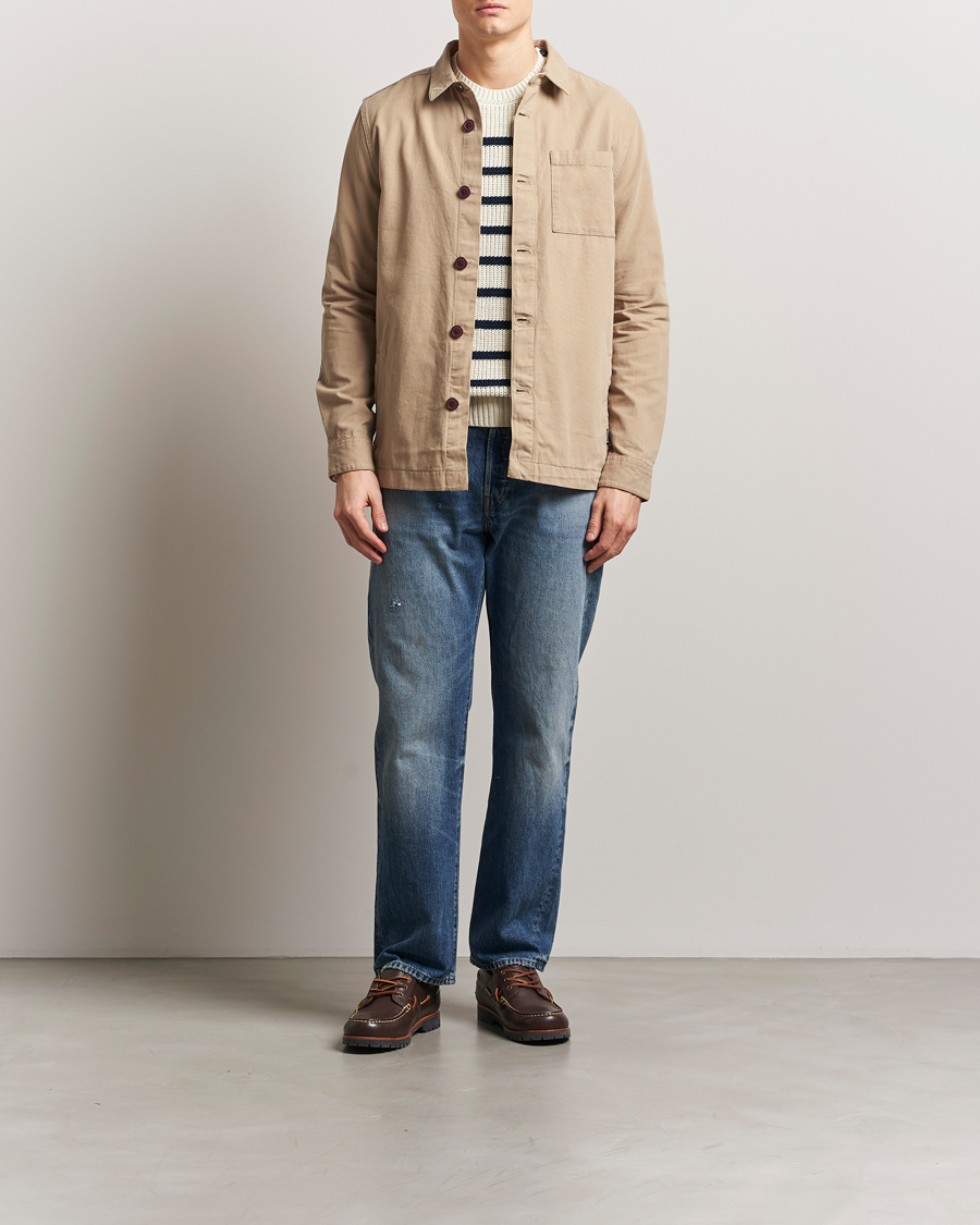 Herre | Skjorter | Barbour Lifestyle | Washed Cotton Overshirt Washed Stone