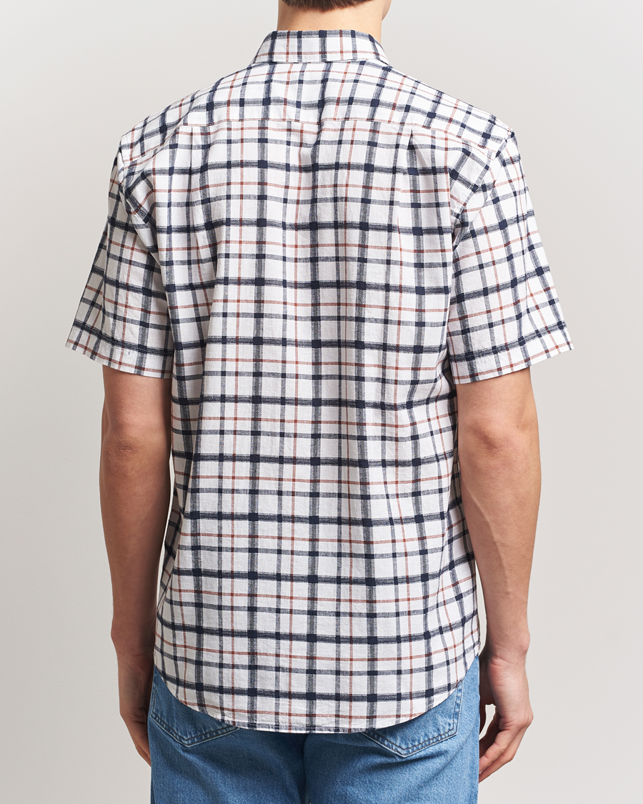 Herre | Skjorter | Barbour Lifestyle | Glover Linen Blend Short Sleeve Shirt Brook Blue
