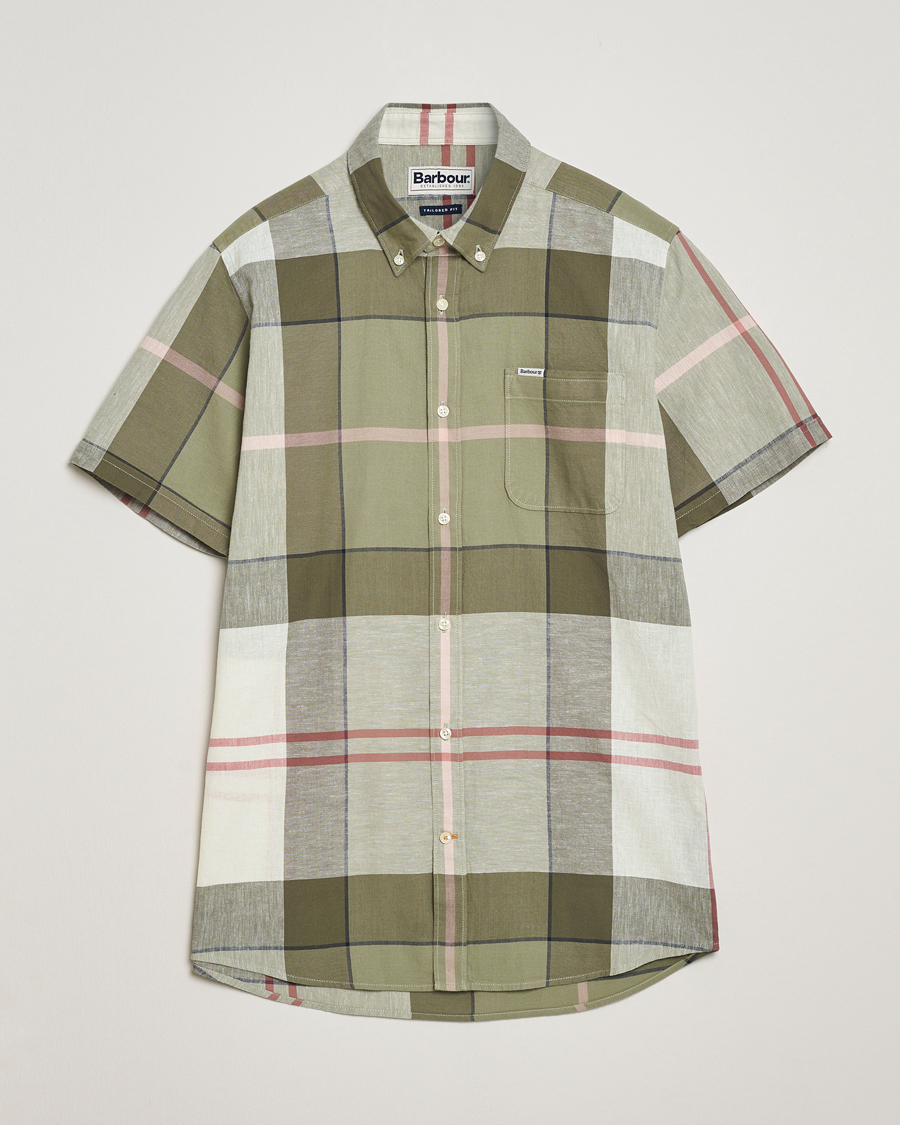 Herre | Skjorter | Barbour Lifestyle | Douglas Short Sleeve Shirt Glenmore Olive