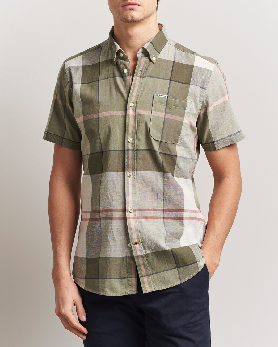 Herre | Skjorter | Barbour Lifestyle | Douglas Short Sleeve Shirt Glenmore Olive
