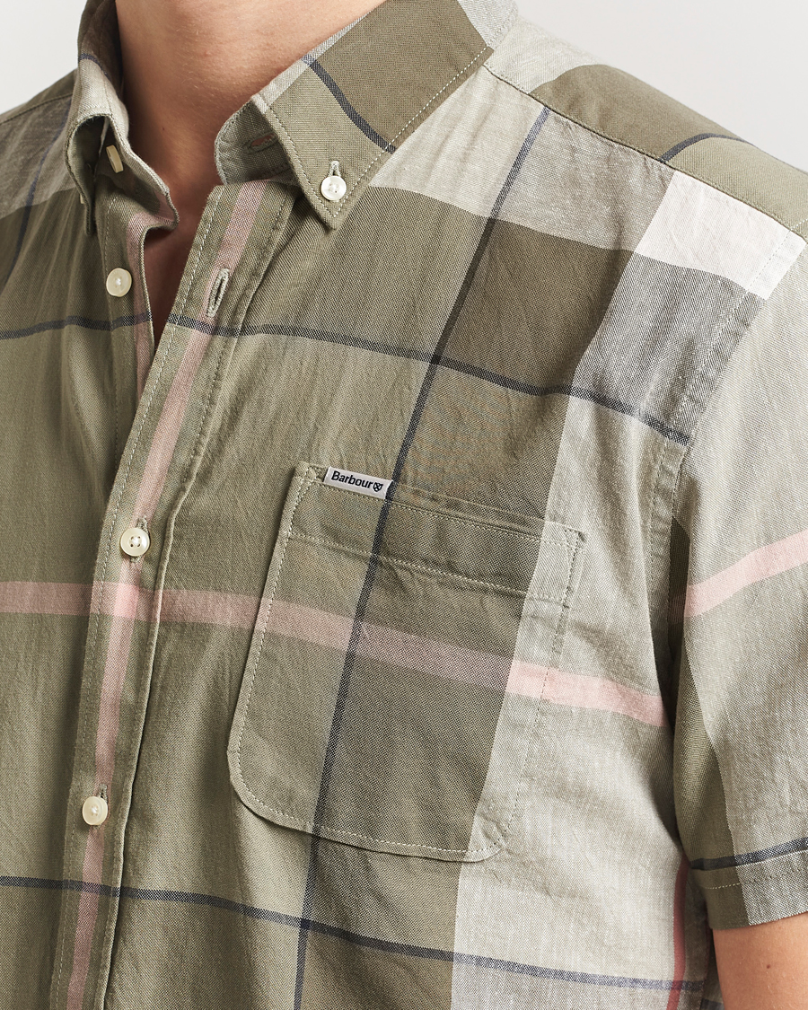 Herre | Skjorter | Barbour Lifestyle | Douglas Short Sleeve Shirt Glenmore Olive