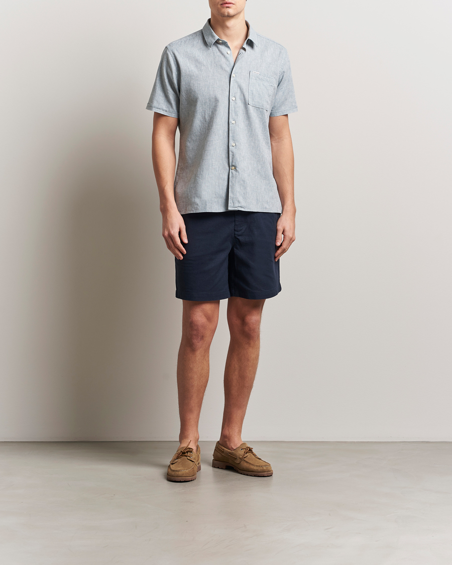 Herre | Skjorter | Barbour Lifestyle | Nelson Short Sleeve Linen/Cotton Shirt Lead