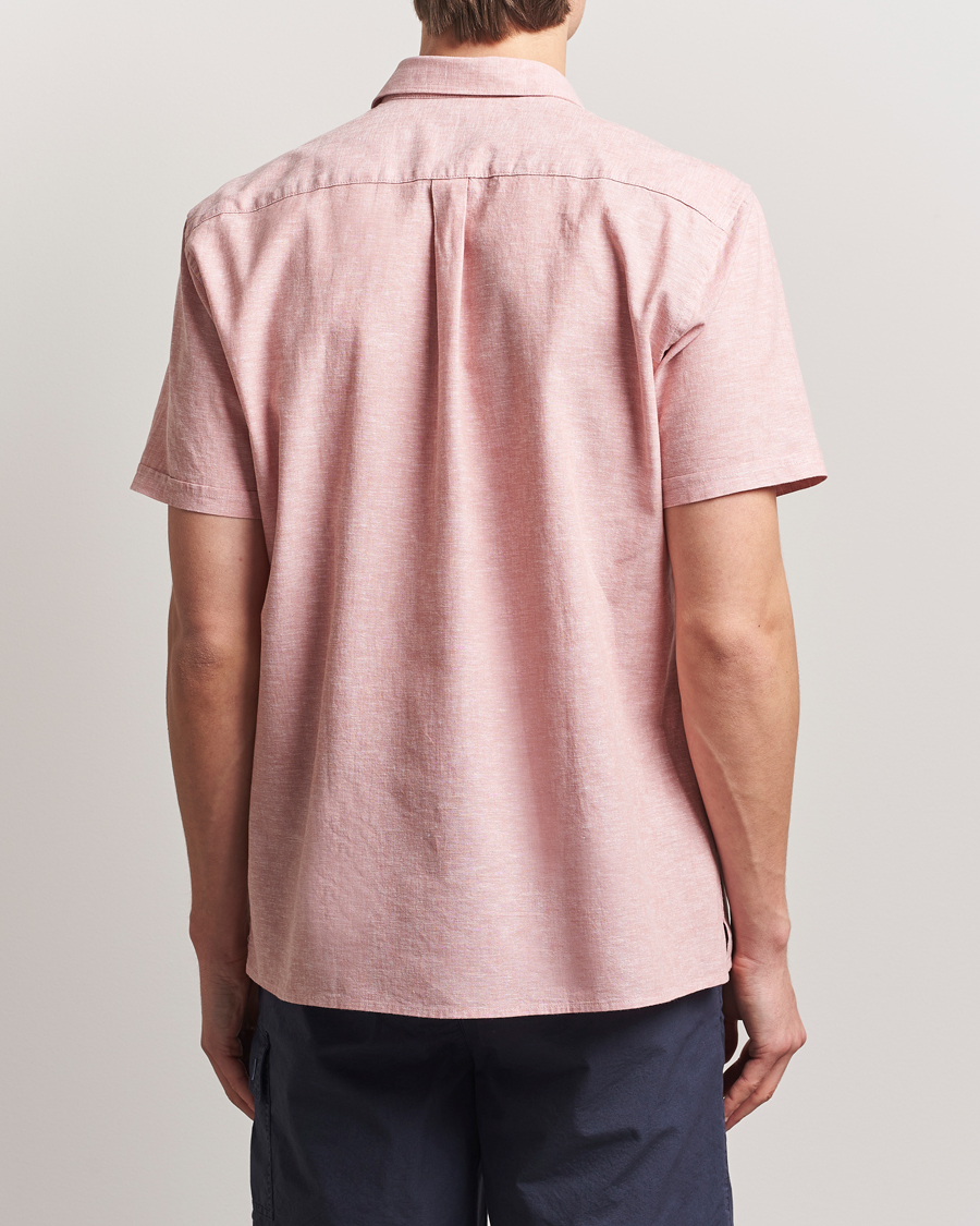 Herre | Skjorter | Barbour Lifestyle | Nelson Short Sleeve Linen/Cotton Shirt Pink Clay