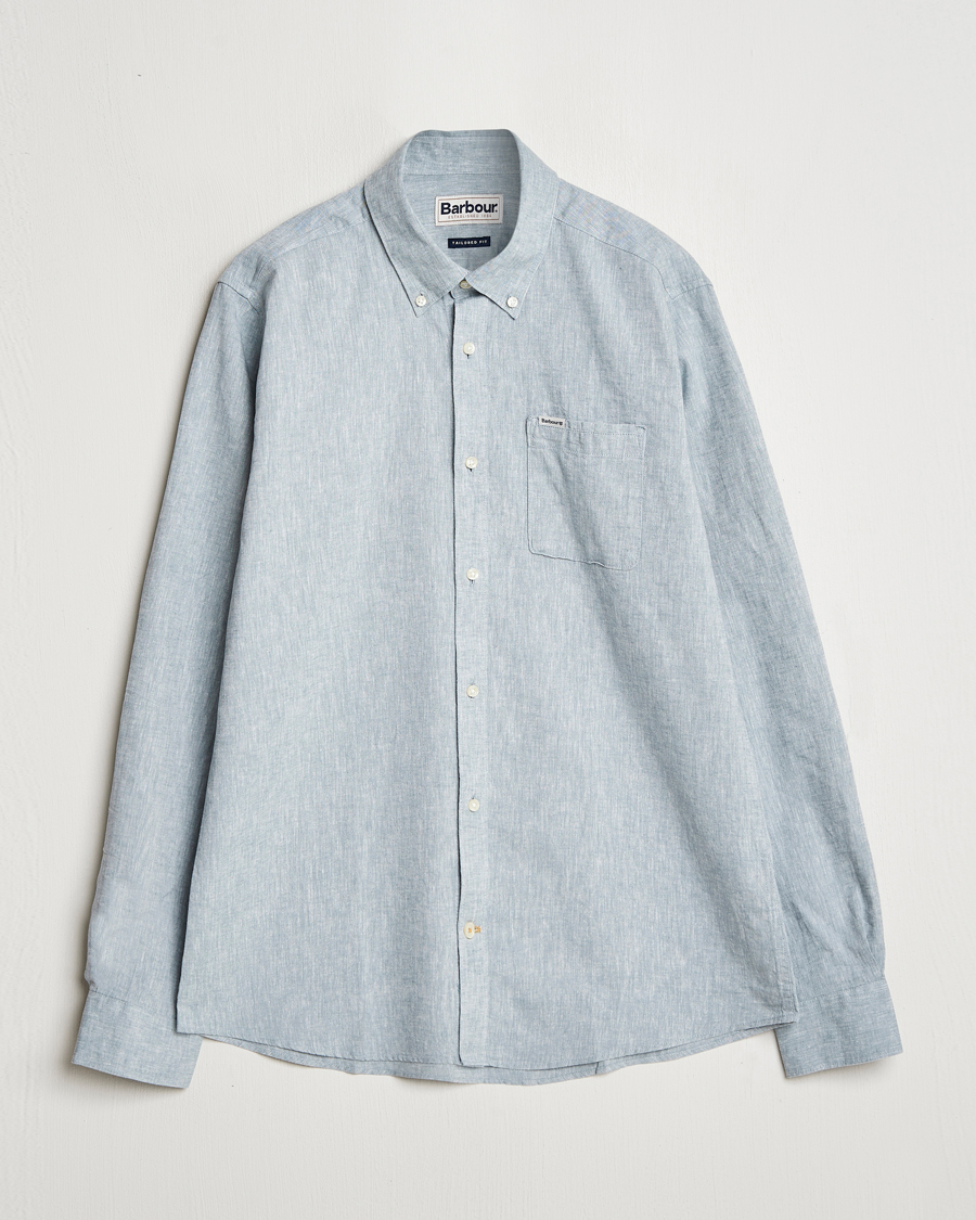 Herre | Skjorter | Barbour Lifestyle | Nelson Linen/Cotton Shirt Lead