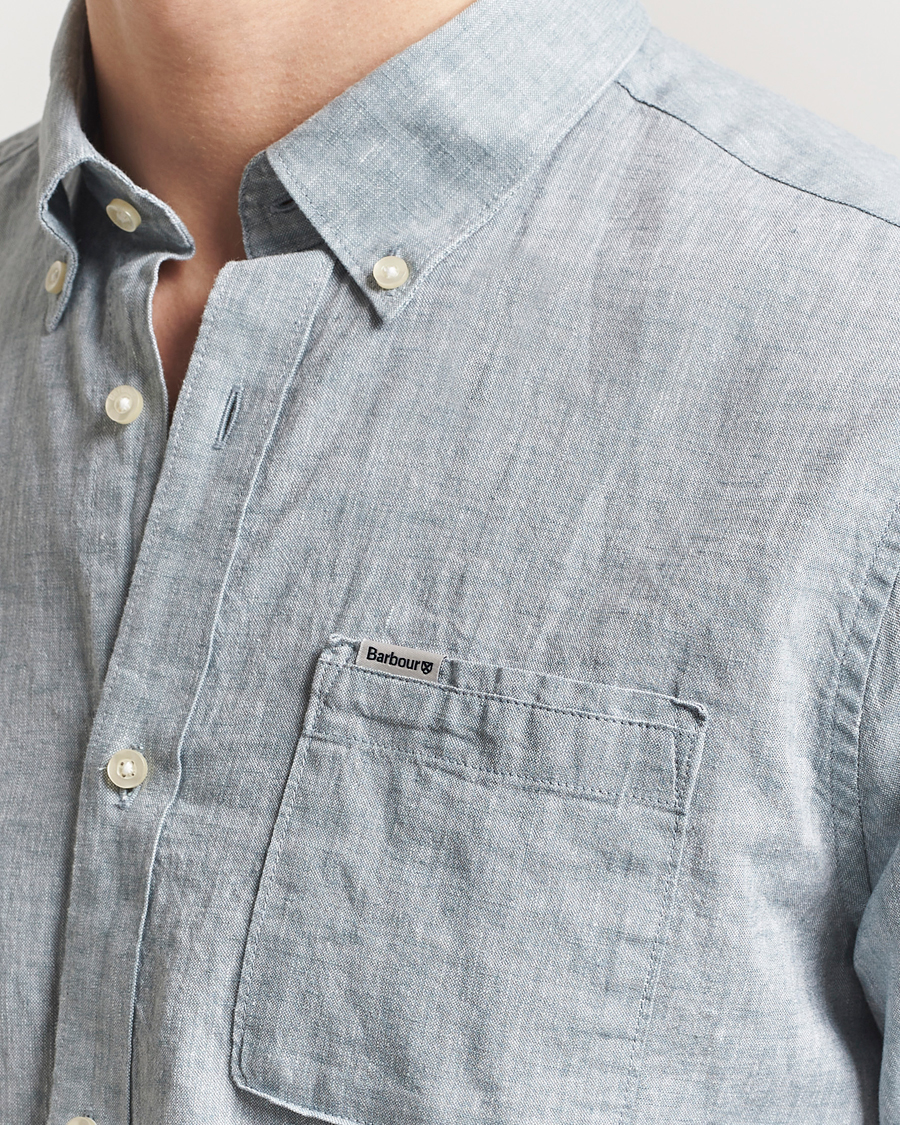 Herre | Skjorter | Barbour Lifestyle | Nelson Linen/Cotton Shirt Lead