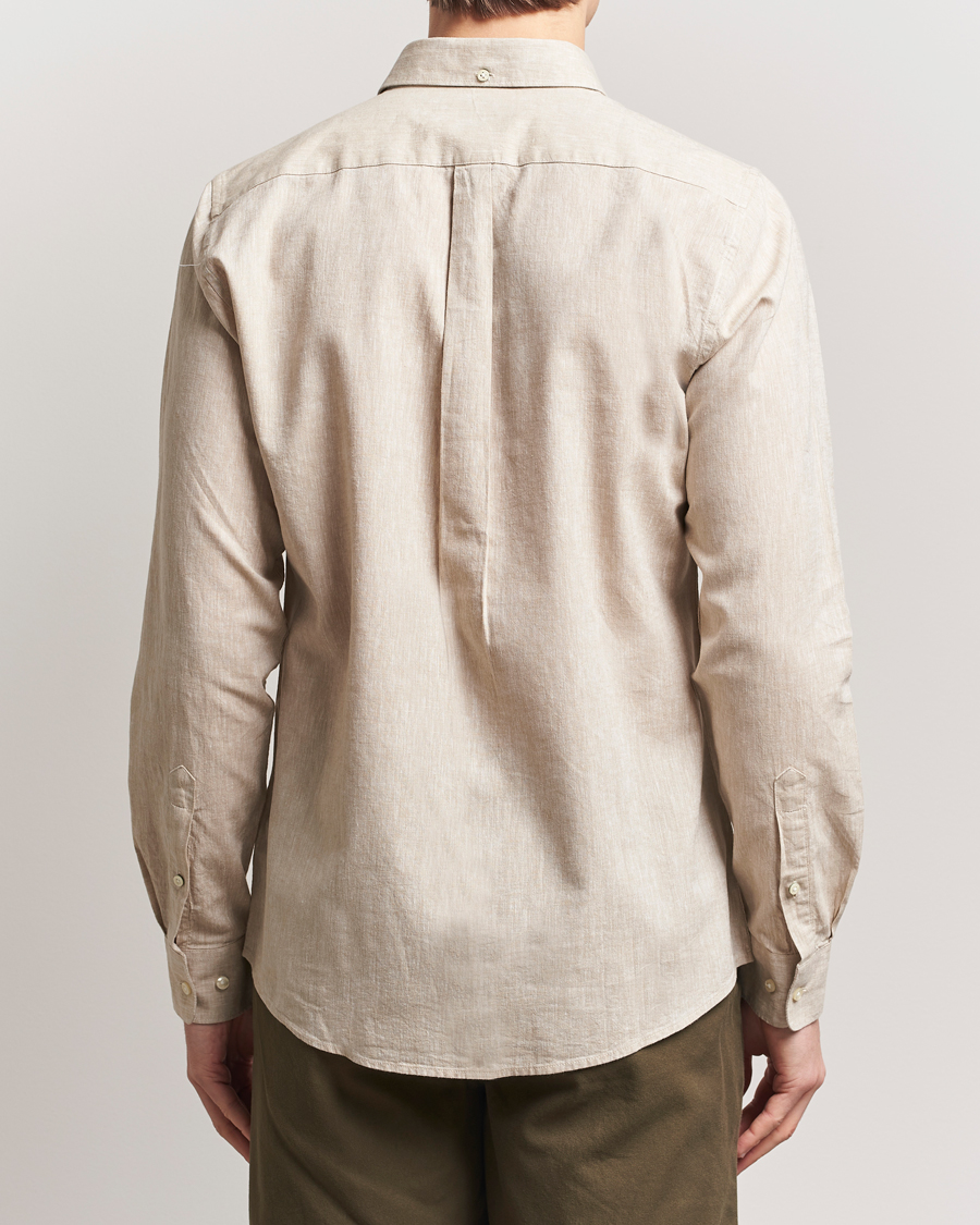 Herre | Skjorter | Barbour Lifestyle | Nelson Linen/Cotton Shirt Stone