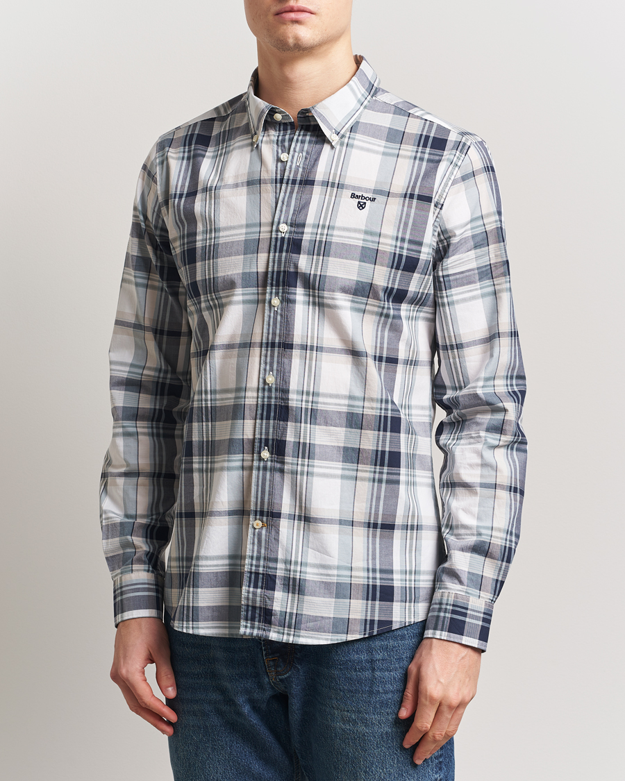 Herre | Skjorter | Barbour Lifestyle | Gabe Checked Popline Shirt White
