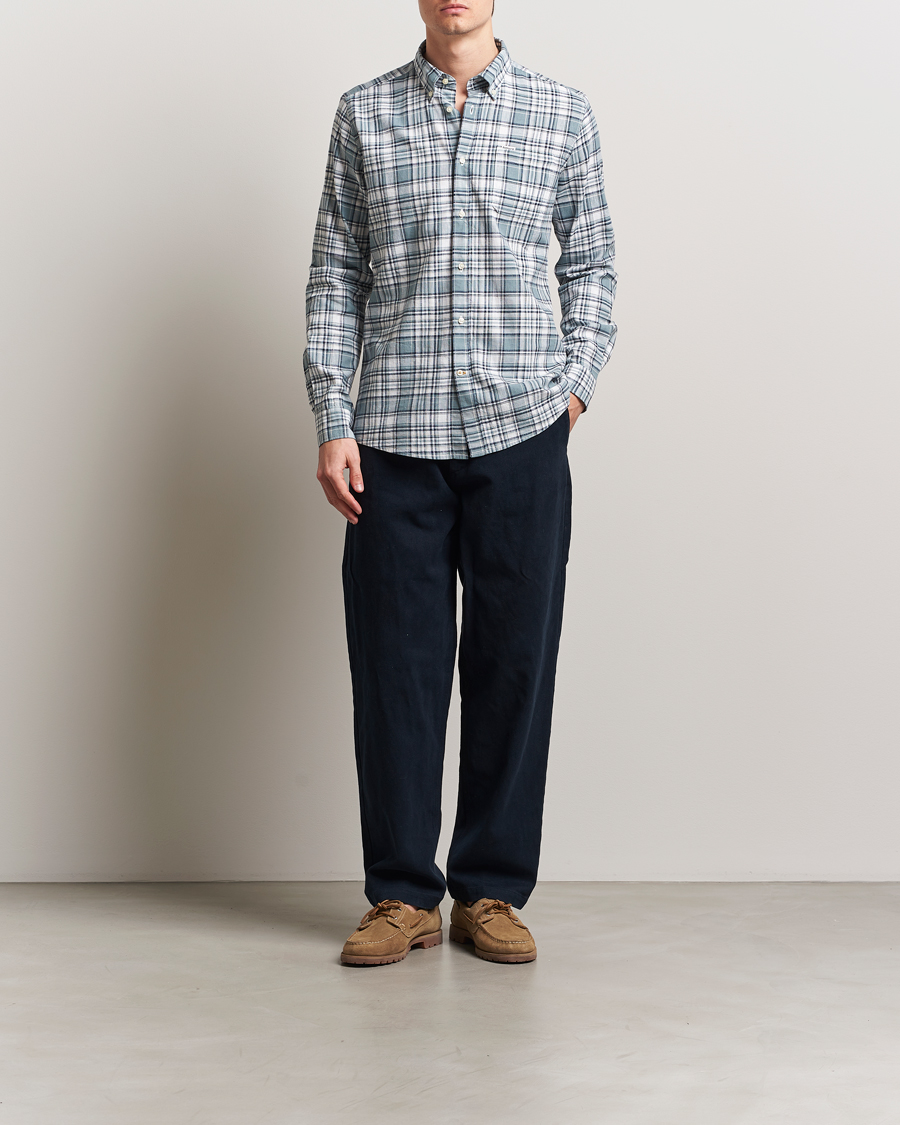Herre | Skjorter | Barbour Lifestyle | Bridport Linen Blend Shirt Blue