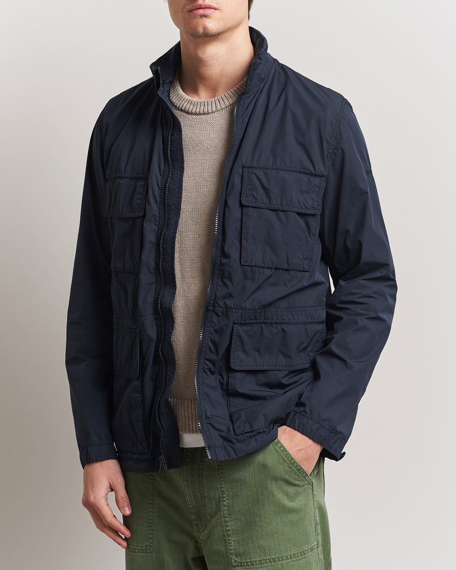 Herre | Jakker | Woolrich | Urban Field Jacket Melton Blue