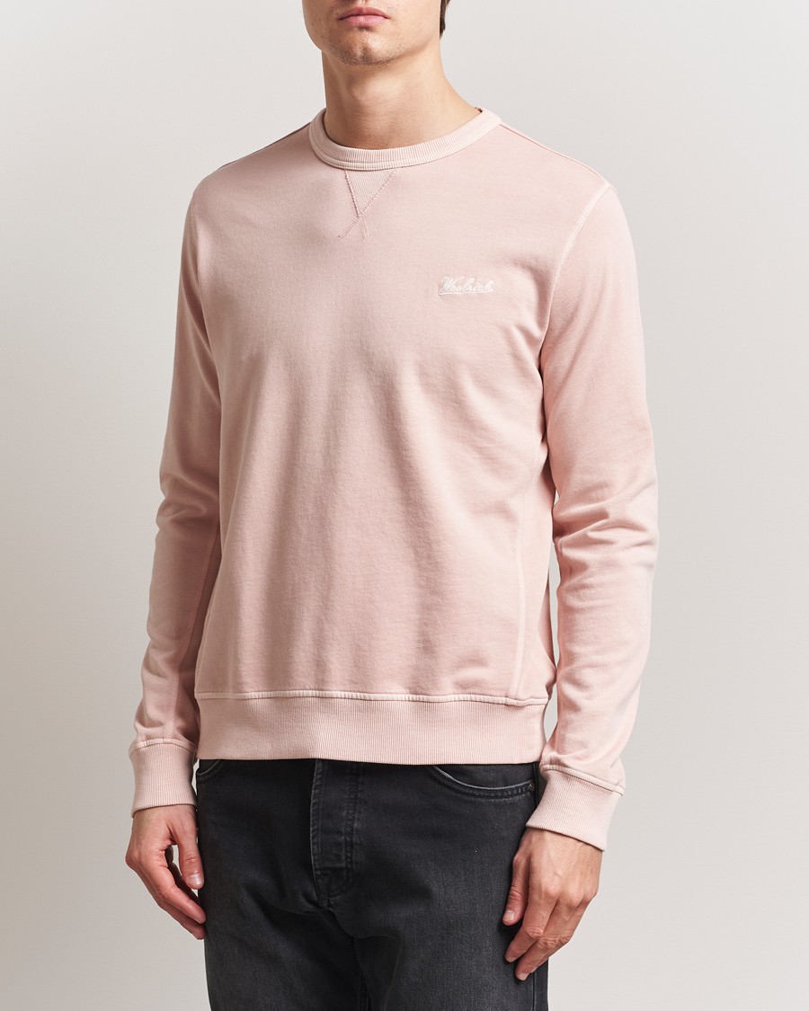 Herre | Gensere | Woolrich | Garment Dyed Crewneck Rose Smoke