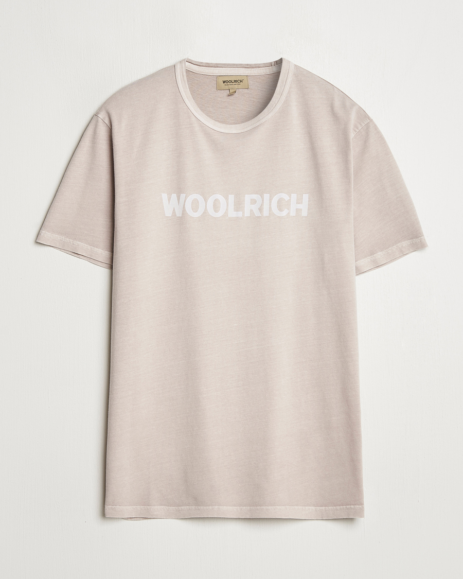 Herre | T-Shirts | Woolrich | Light Garment Dyed T-Shirt Dove