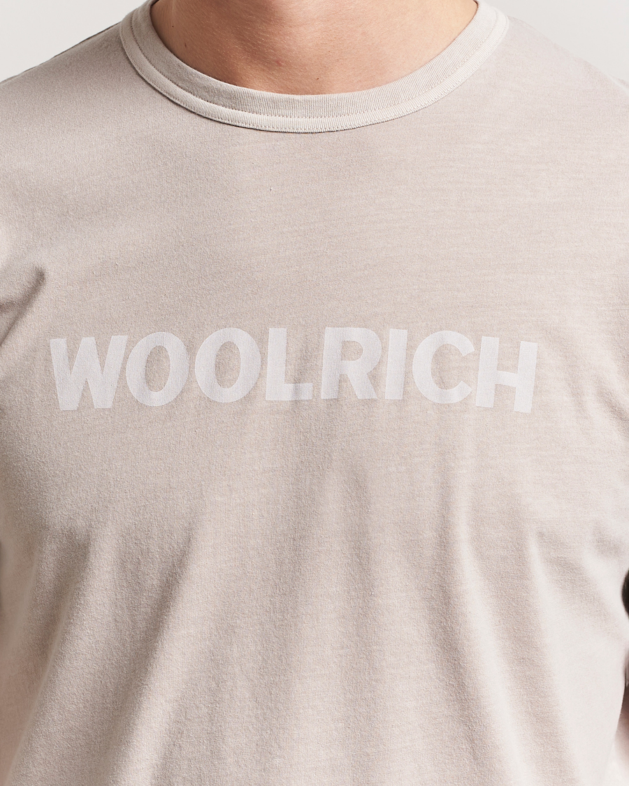 Herre | T-Shirts | Woolrich | Light Garment Dyed T-Shirt Dove