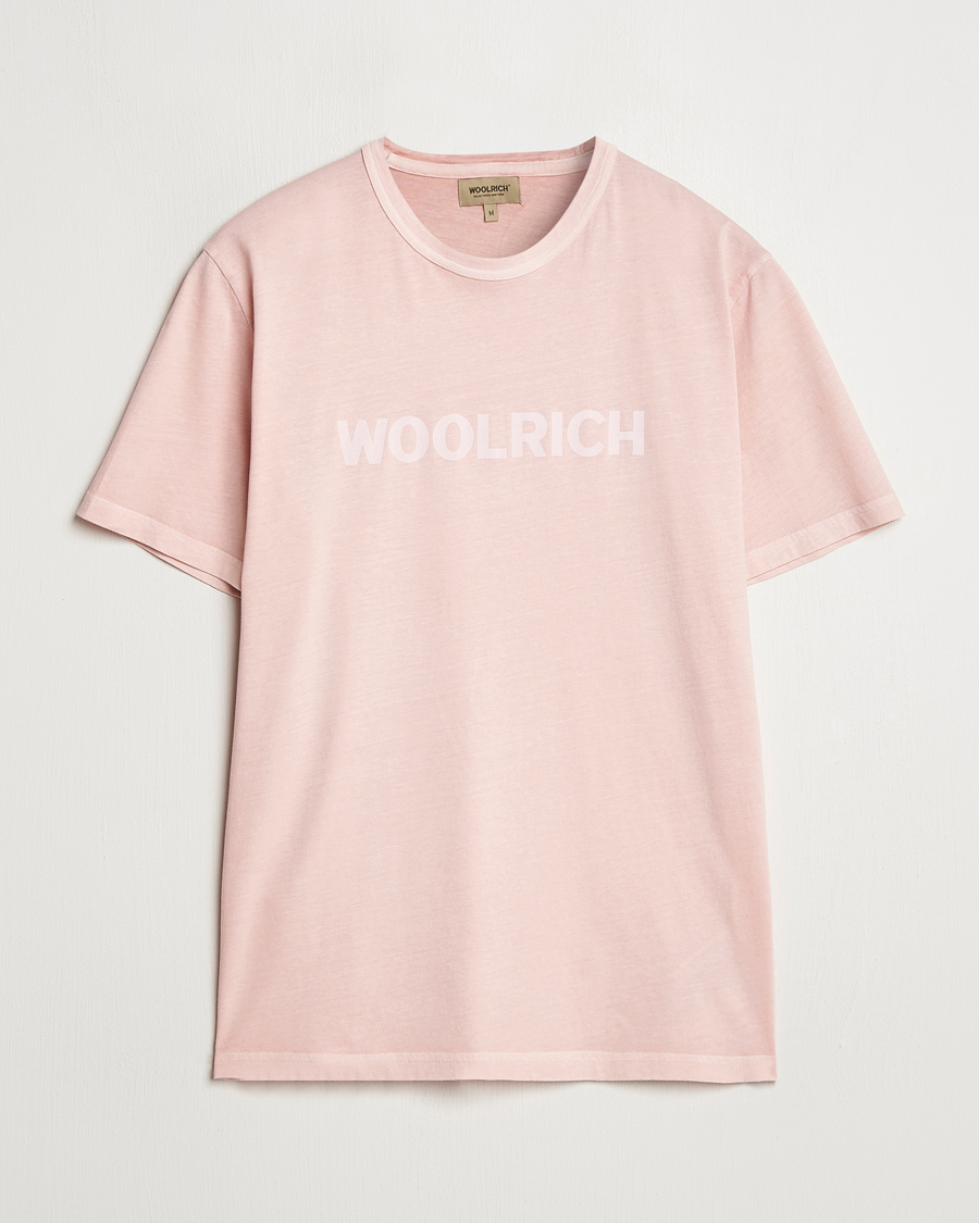 Herre | T-Shirts | Woolrich | Light Garment Dyed T-Shirt Rose Smoke