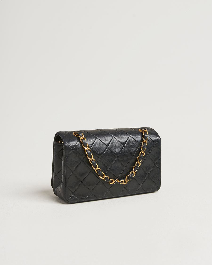 Herre | Chanel Pre-Owned Mini Single Full Flap Bag Black Lambskin | Chanel Pre-Owned | Mini Single Full Flap Bag Black Lambskin