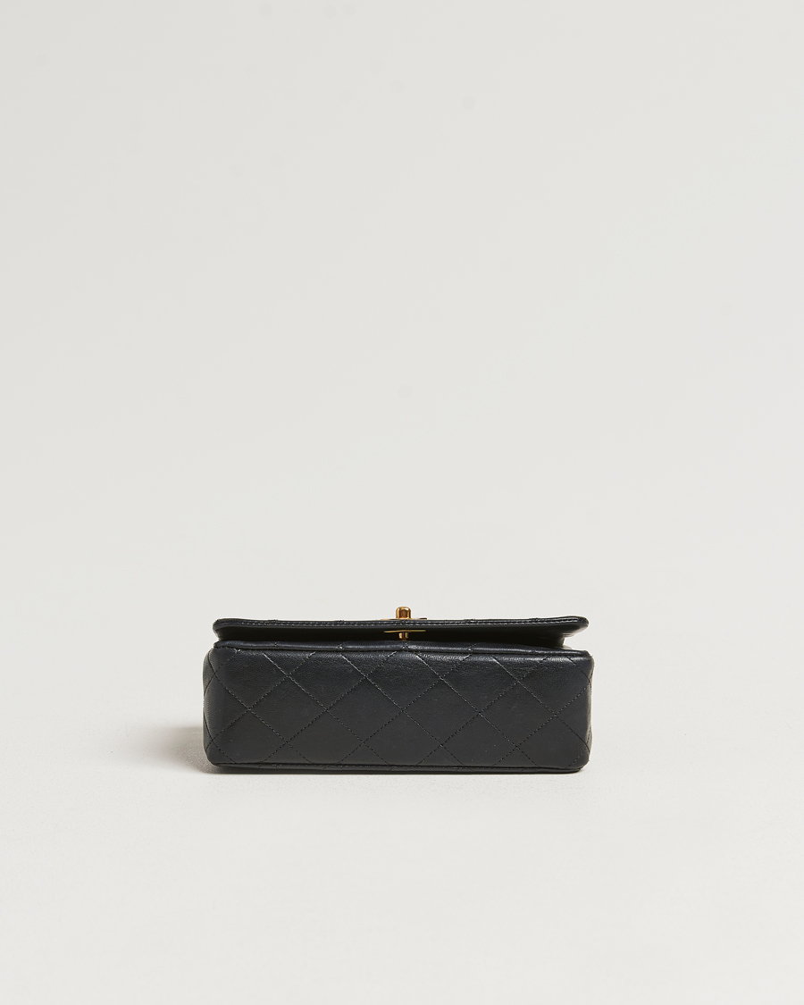 Herre | Chanel Pre-Owned Mini Single Full Flap Bag Black Lambskin | Chanel Pre-Owned | Mini Single Full Flap Bag Black Lambskin