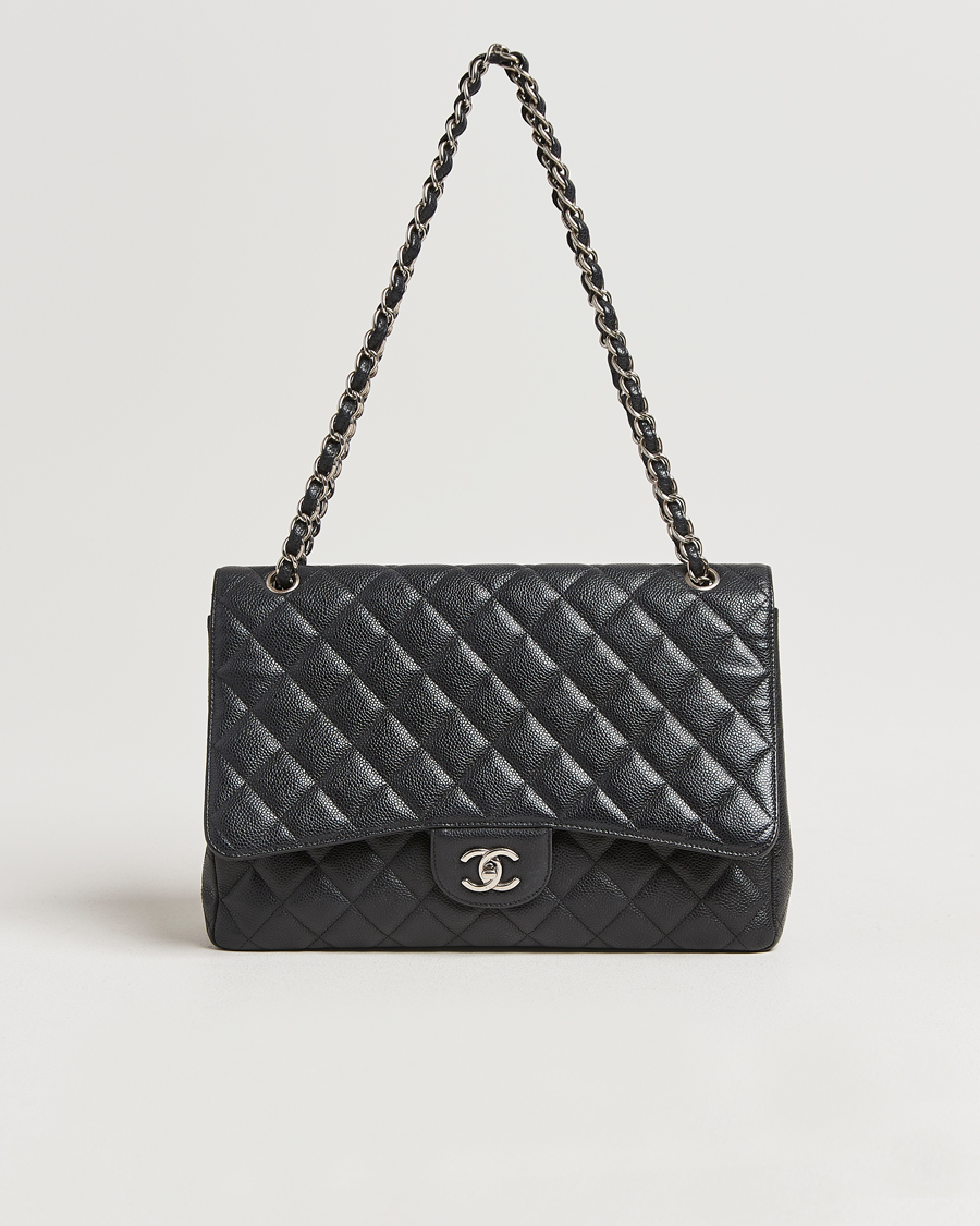 Herre | Gifts for Her | Chanel Pre-Owned | Classic Single Flap Maxi Black Caviar