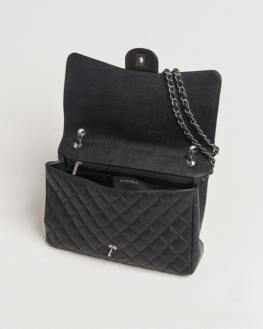 Herre | Gifts for Her | Chanel Pre-Owned | Classic Single Flap Maxi Black Caviar