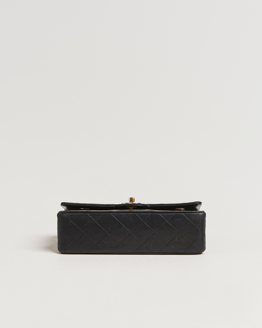 Herre | Chanel Pre-Owned Matelassé Small Double Flap Bag Black Lambskin | Chanel Pre-Owned | Matelassé Small Double Flap Bag Black Lambskin