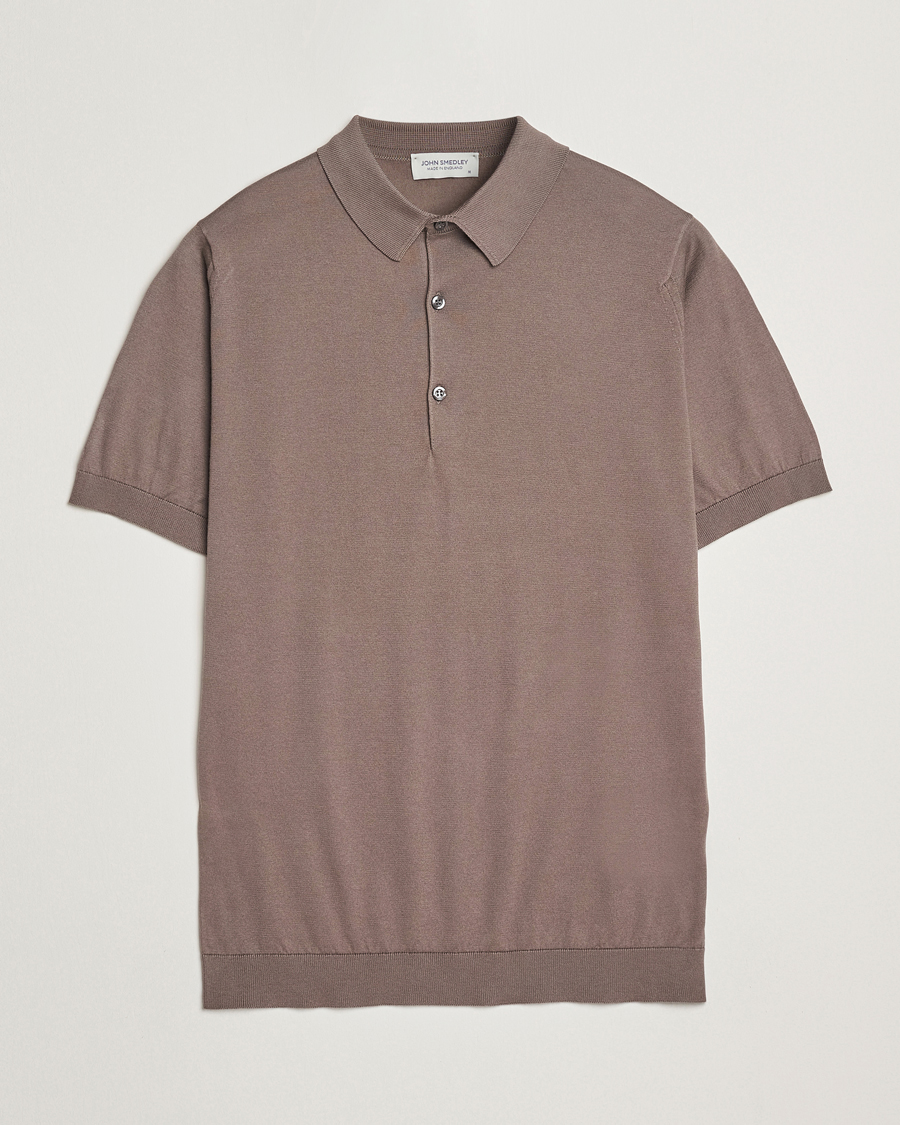 Herre | Pikéer | John Smedley | Adrian Slim Fit Sea Island Polo Beige Musk