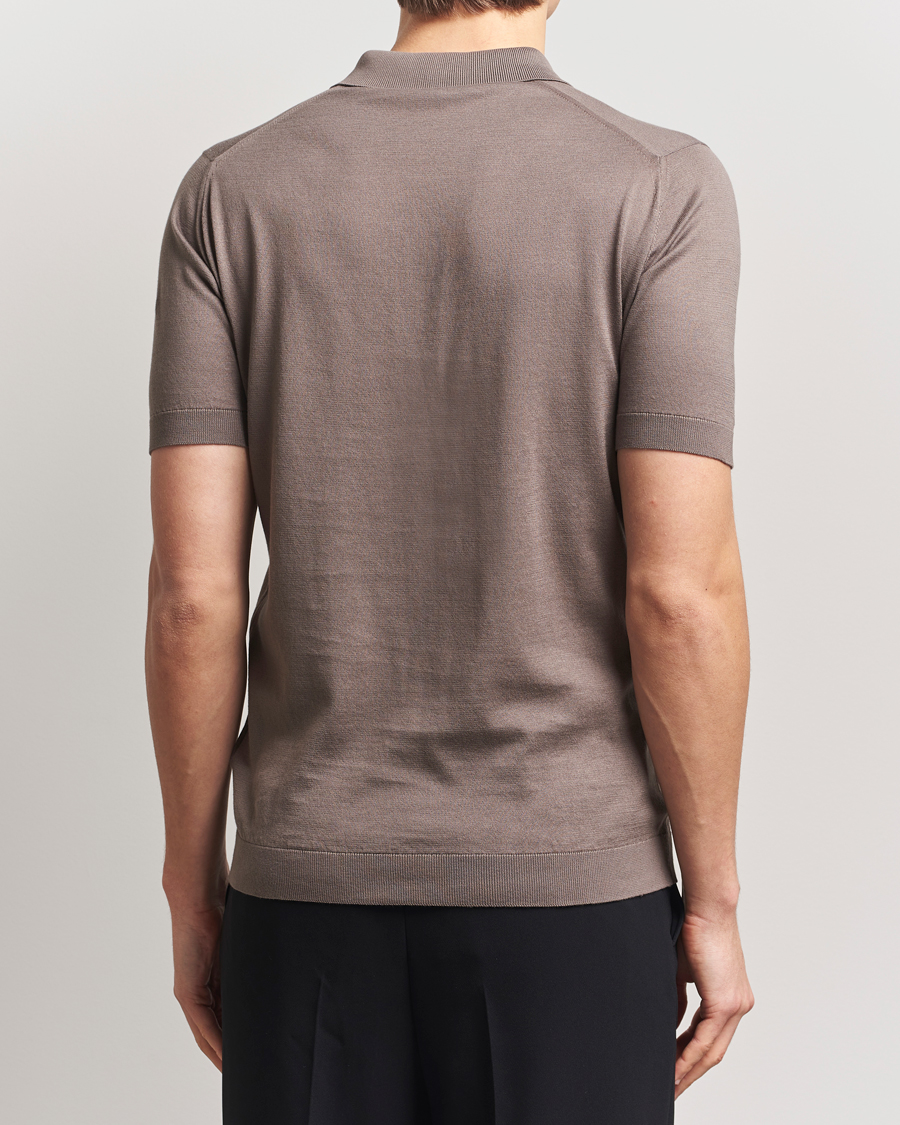 Herre | Pikéer | John Smedley | Adrian Slim Fit Sea Island Polo Beige Musk