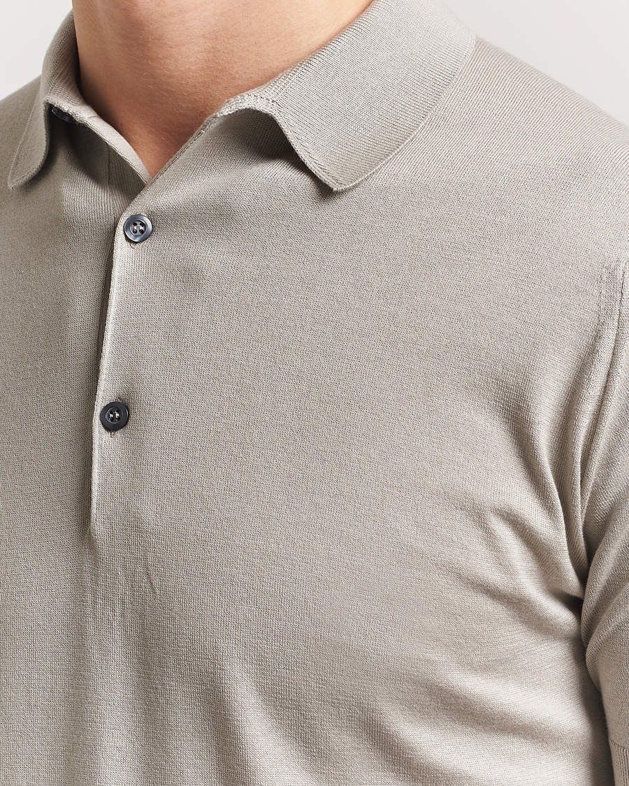 Herre | Pikéer | John Smedley | Adrian Slim Fit Sea Island Polo Parchment