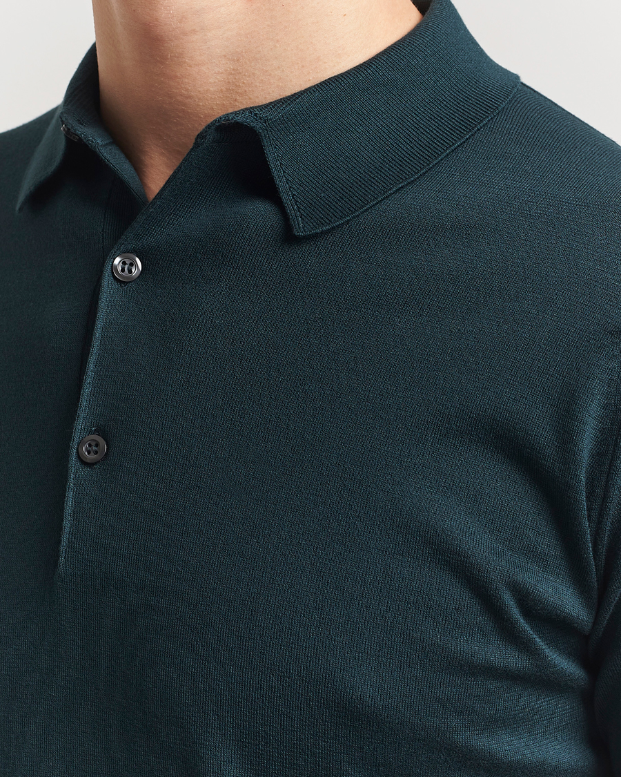 Herre | Pikéer | John Smedley | Adrian Slim Fit Sea Island Polo Rain Forest