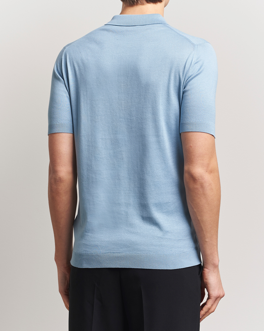 Herre | Pikéer | John Smedley | Adrian Slim Fit Sea Island Polo Sea Glass