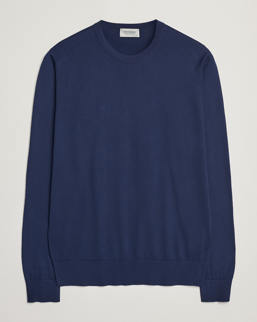 Herre | Gensere | John Smedley | Rowland Sea Island Crew Neck Pullover French Navy