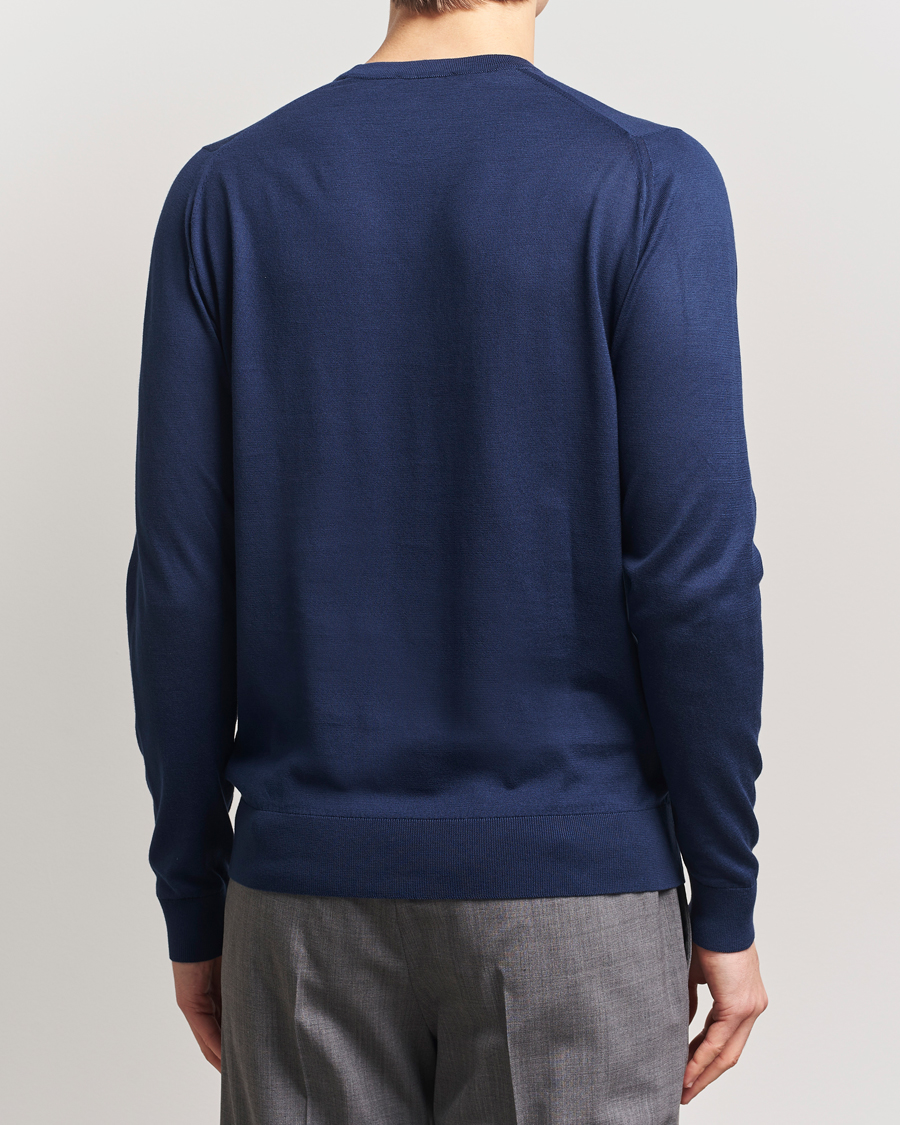 Herre | Gensere | John Smedley | Rowland Sea Island Crew Neck Pullover French Navy