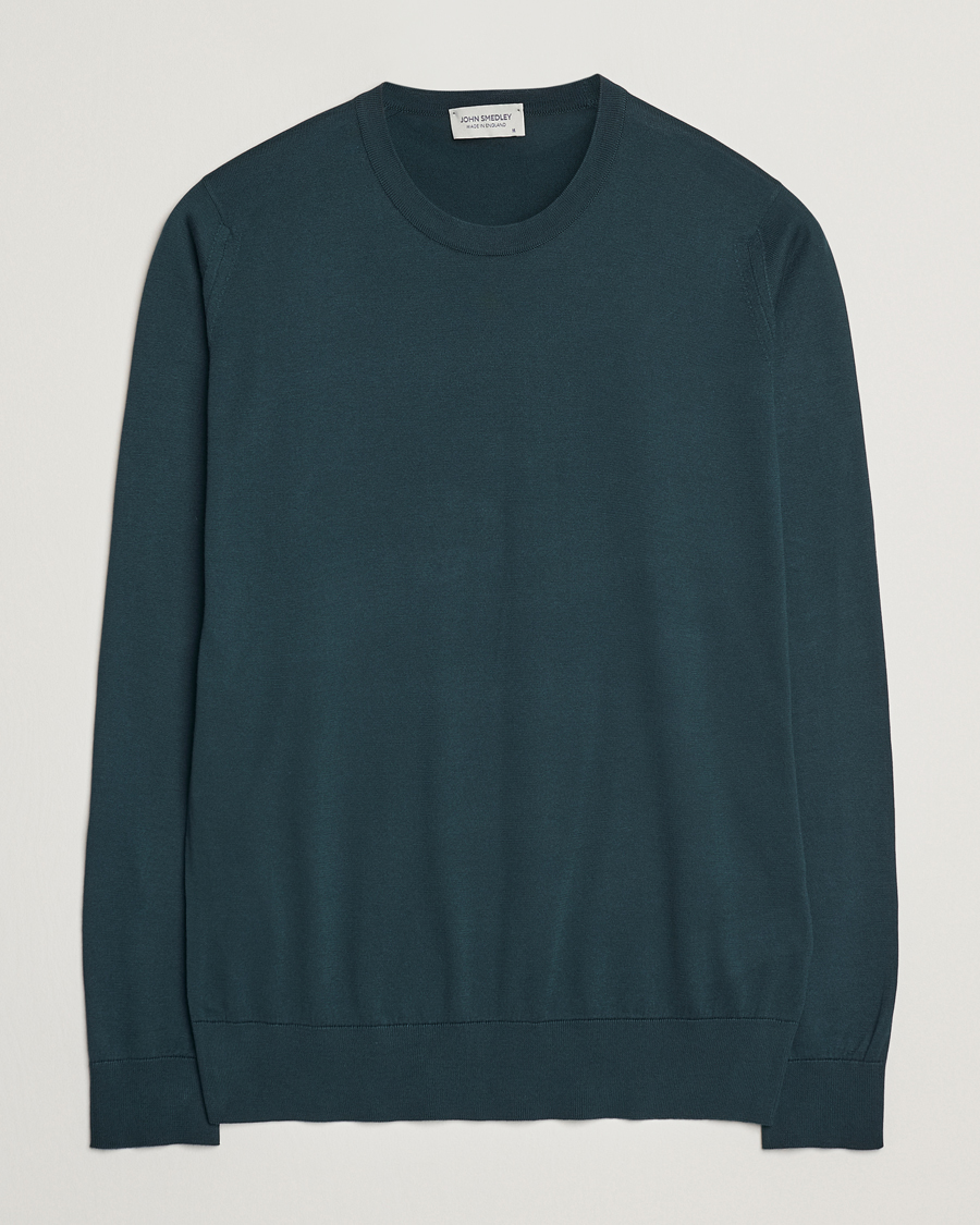 Herre | Gensere | John Smedley | Rowland Sea Island Crew Neck Pullover Rain Forest