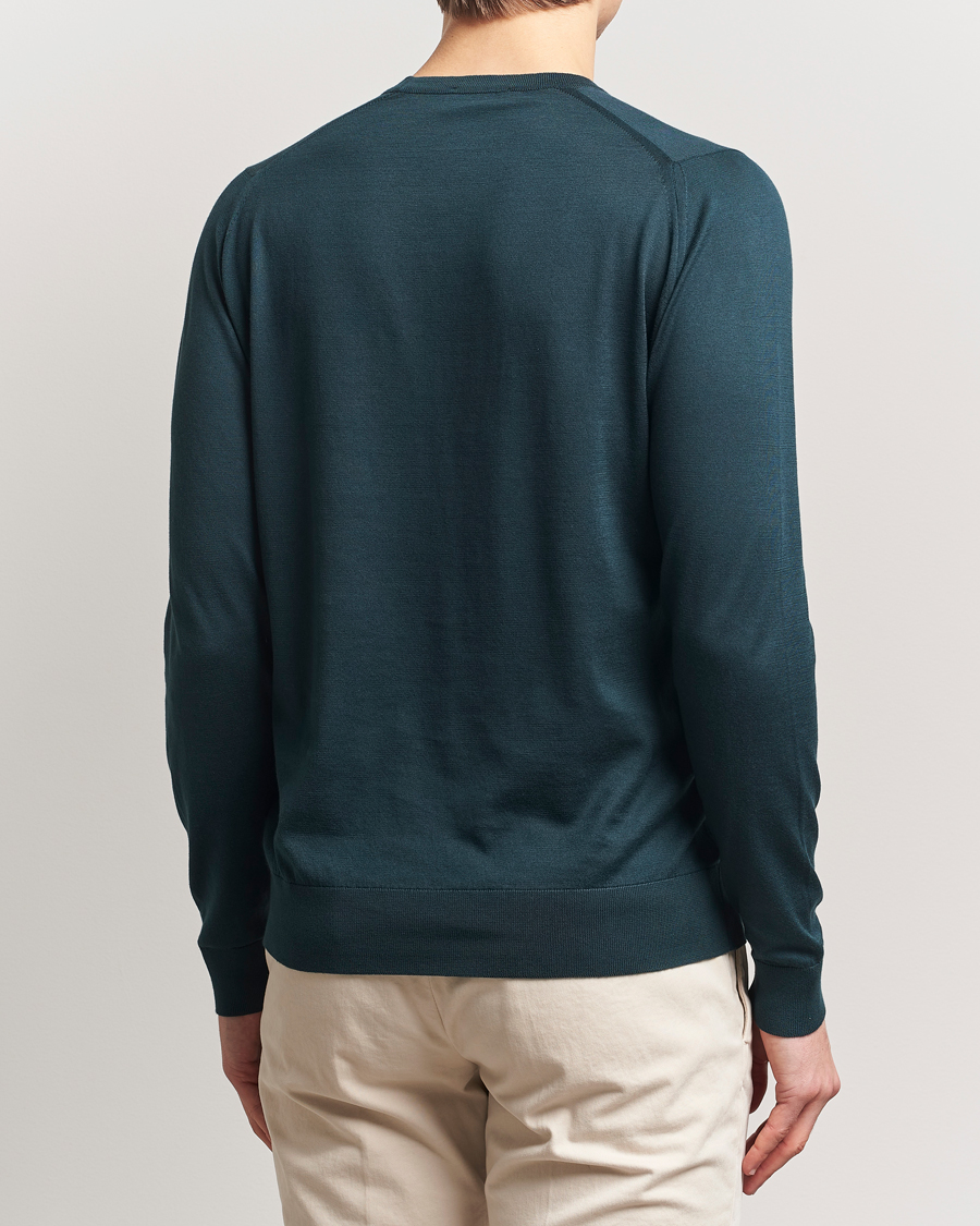 Herre | Gensere | John Smedley | Rowland Sea Island Crew Neck Pullover Rain Forest