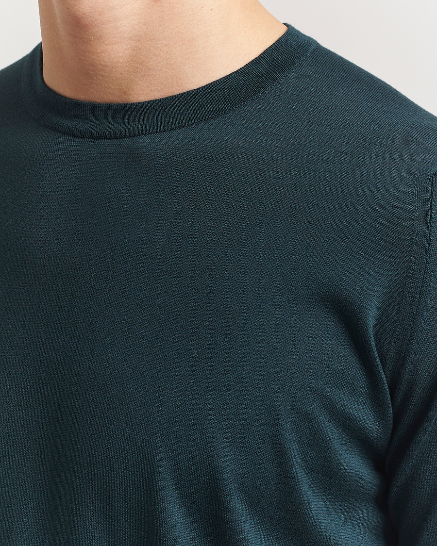 Herre | Gensere | John Smedley | Rowland Sea Island Crew Neck Pullover Rain Forest