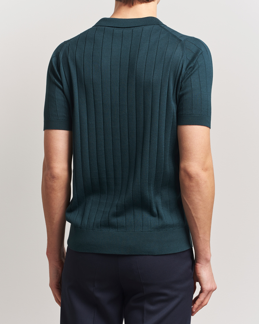 Herre | Pikéer | John Smedley | Roper Open Collar Sea Island Polo Rain Forest
