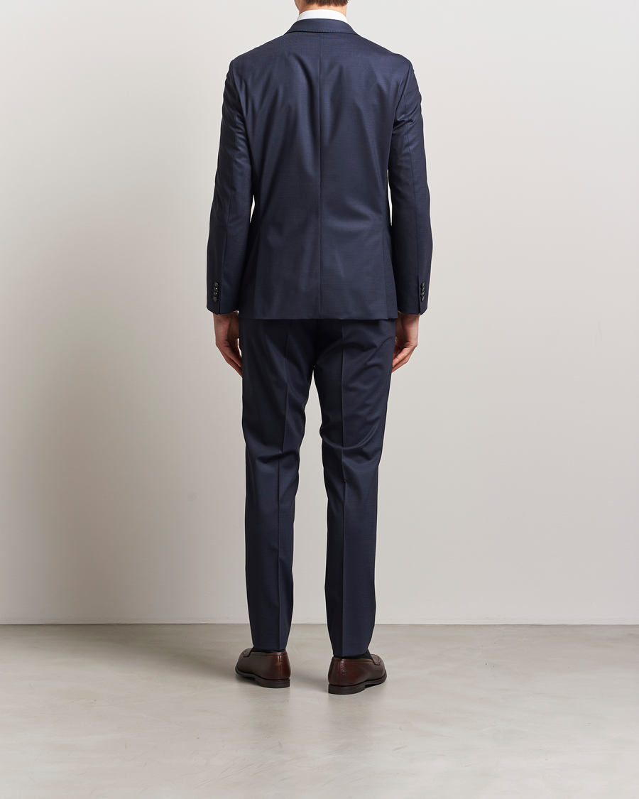 Herre | Dresser | BOSS BLACK | Huge Wool Peak Lapel Suit Dark Blue