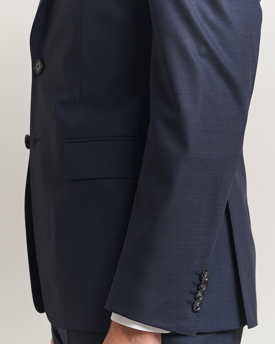 Herre | Dresser | BOSS BLACK | Huge Wool Peak Lapel Suit Dark Blue
