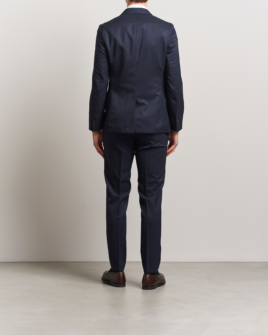 Herre | Dresser | BOSS BLACK | Houston Wool Pinstriped Suit Dark Blue