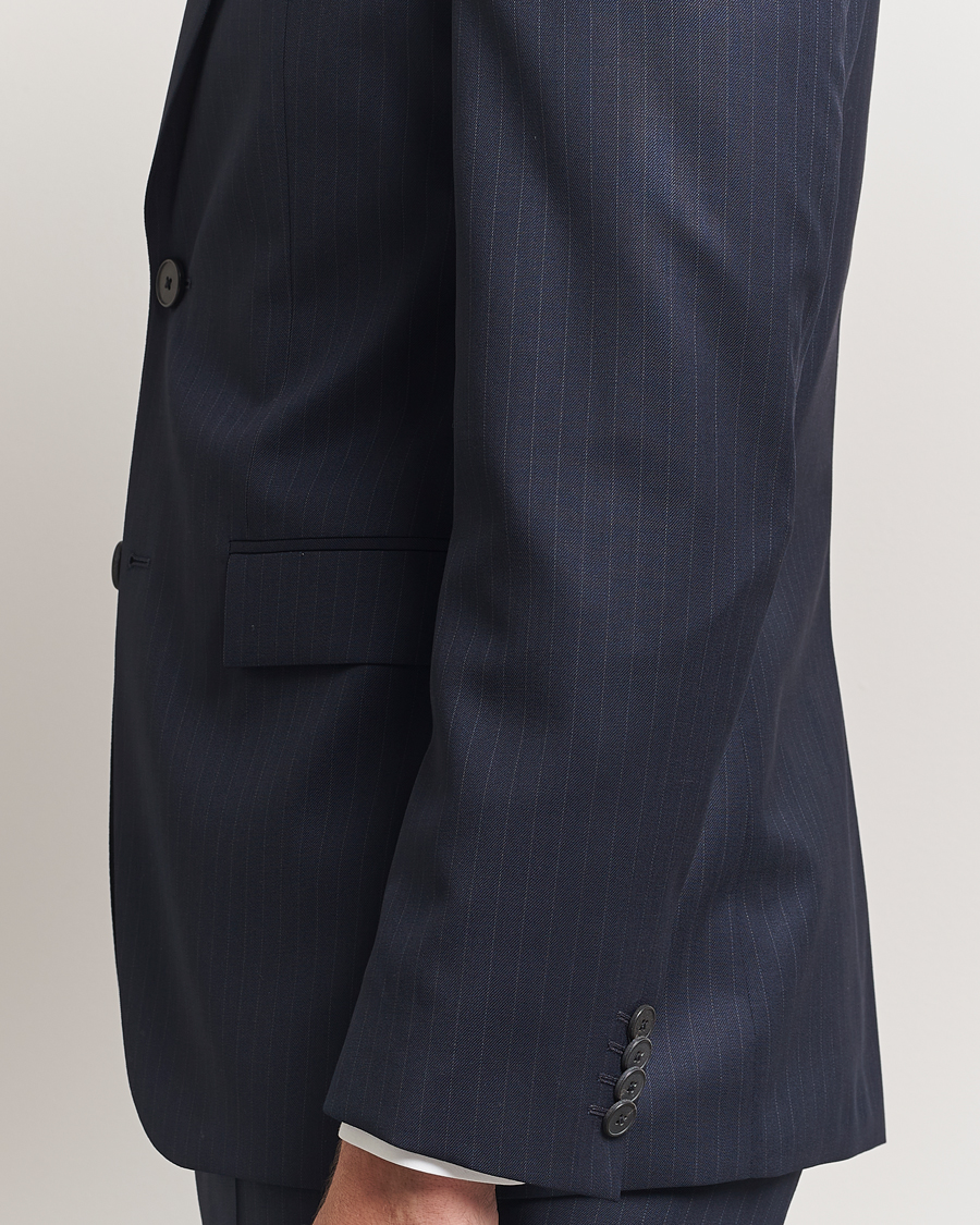 Herre | Dresser | BOSS BLACK | Houston Wool Pinstriped Suit Dark Blue
