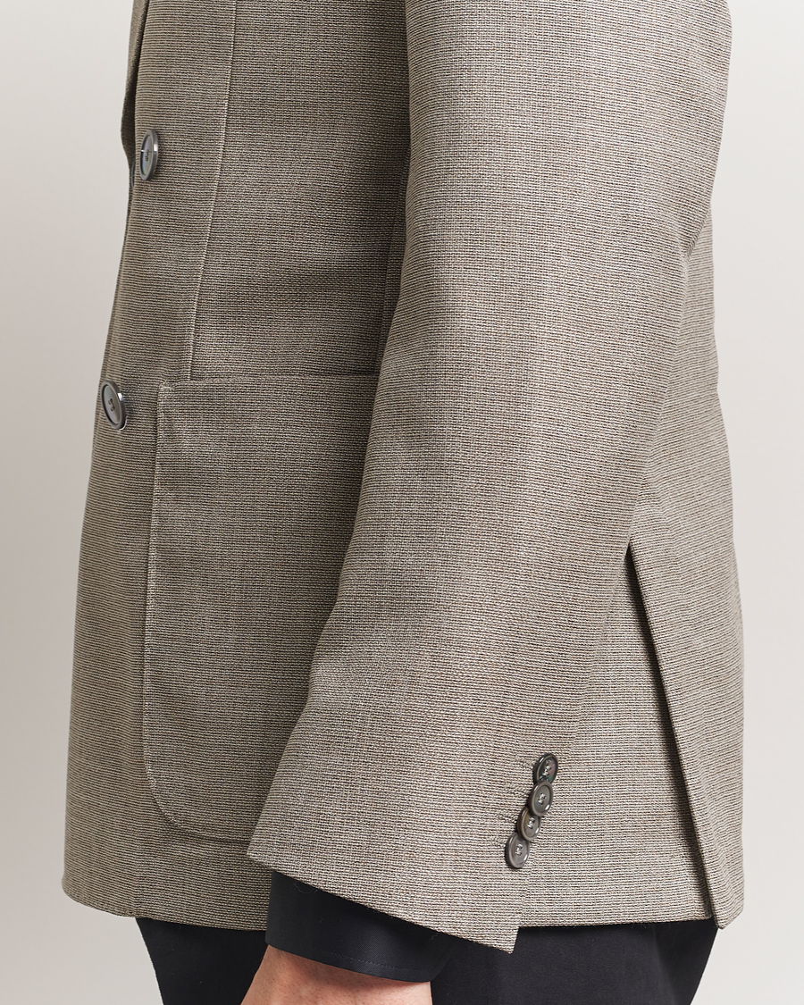 Herre | Dressjakker | BOSS BLACK | Huge Wool Double Breasted Blazer Light Beige