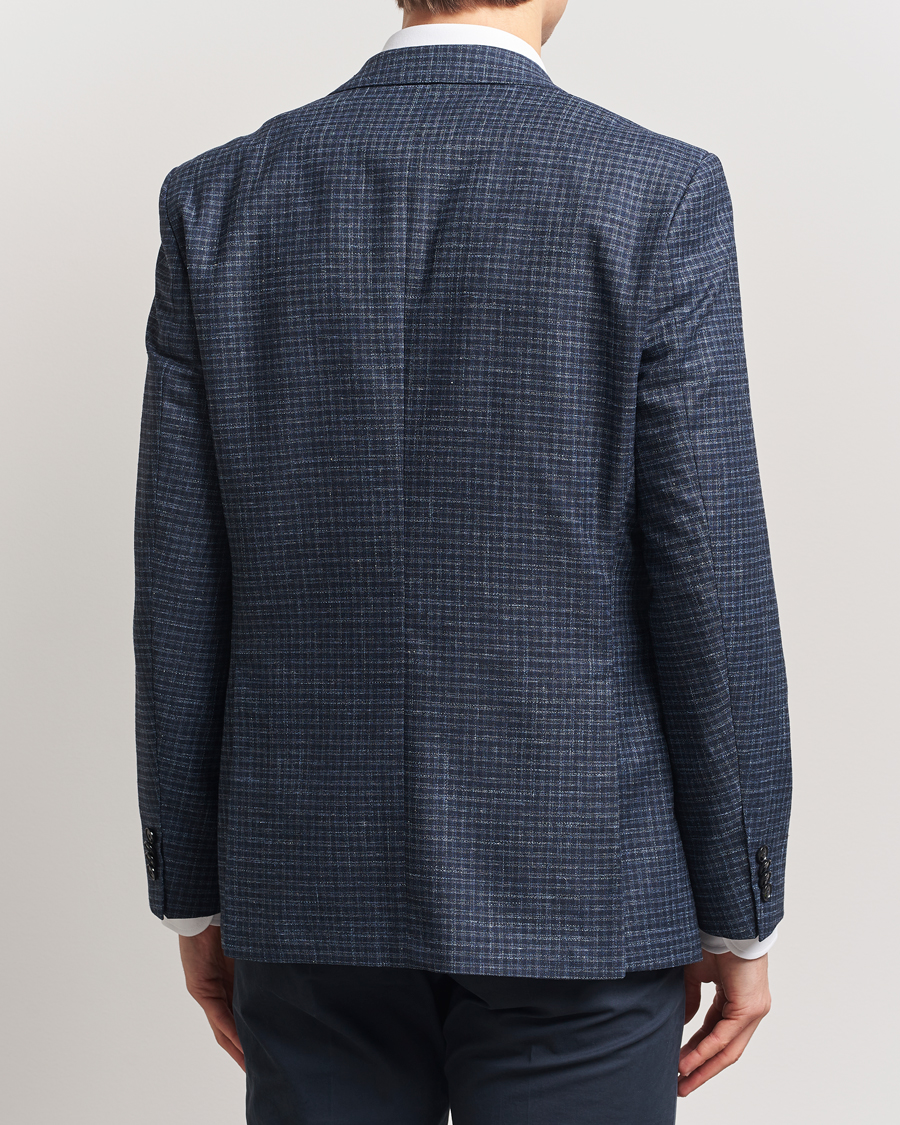 Herre | Dressjakker | BOSS BLACK | Janson Wool Dogtooth Blazer Medium Blue