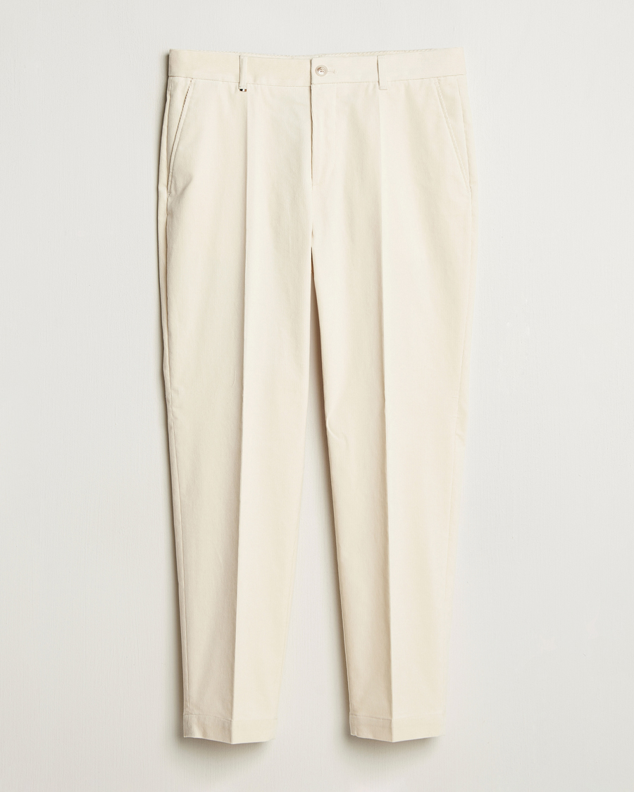 Herre | Bukser | BOSS BLACK | Perin Spring Cord Trousers Open White
