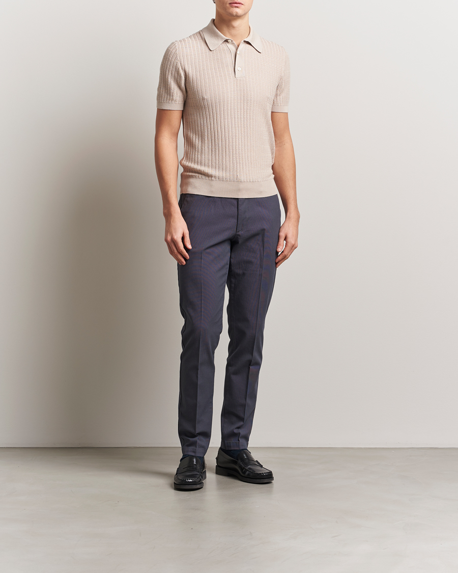 Herre | Bukser | BOSS BLACK | Kaito Structured Cotton Pants Dark Blue