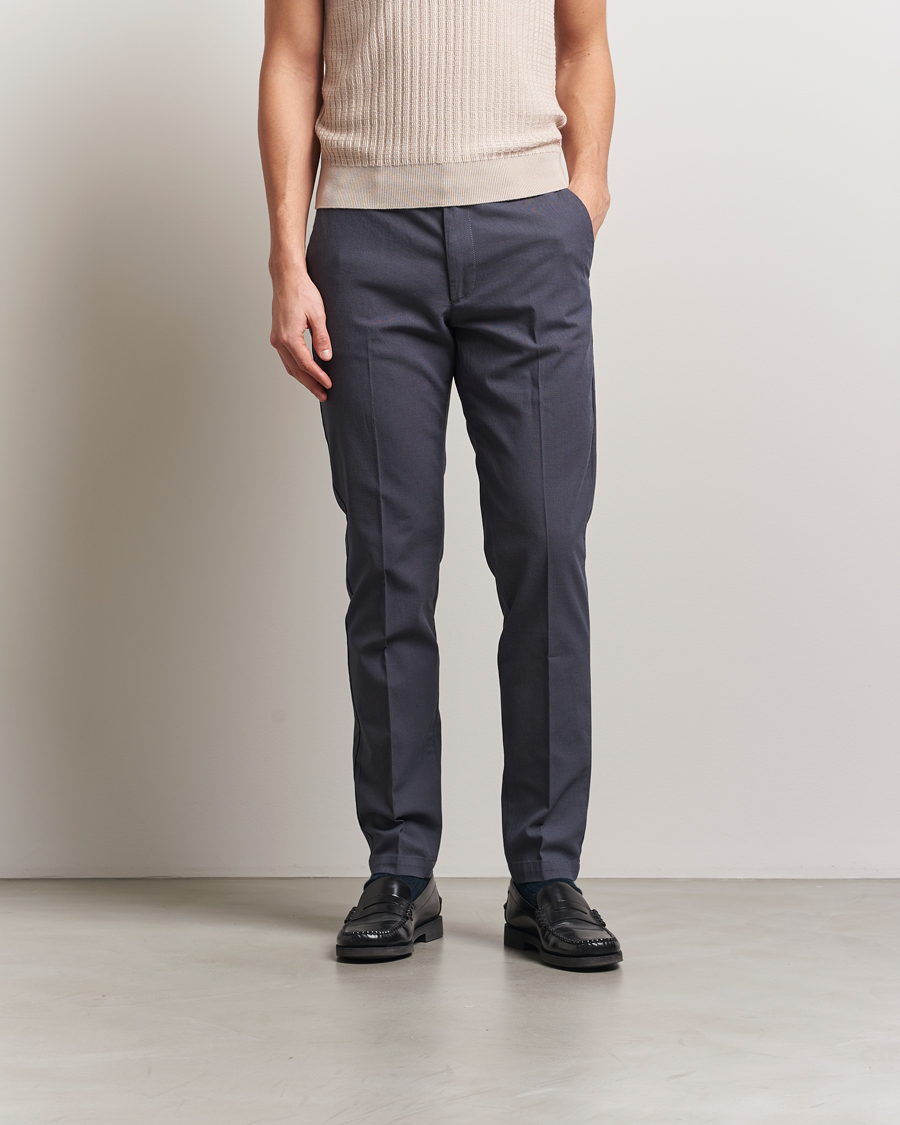 Herre | Bukser | BOSS BLACK | Kaito Structured Cotton Pants Dark Blue