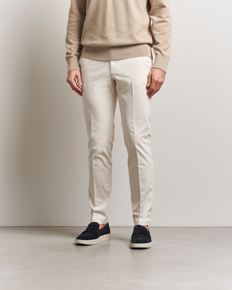 Herre | Bukser | BOSS BLACK | Kaito1 Cotton Chinos Open White