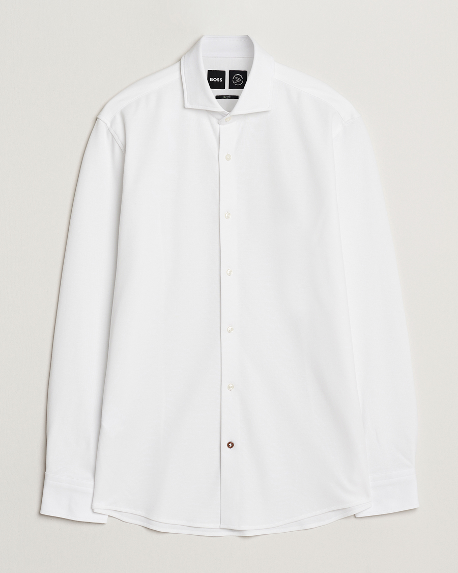 Herre | Skjorter | BOSS BLACK | Hank Structured Shirt White